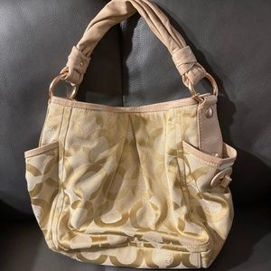 Beige Coach Purse in good condition